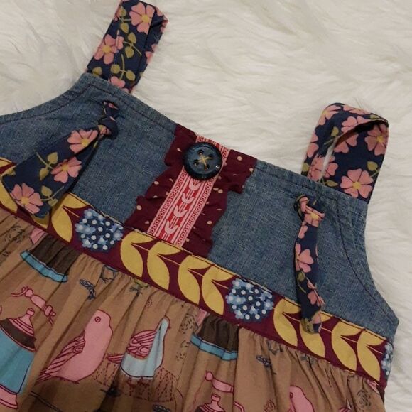 Turtledove Knot Dress Paint by Numbers Size 2T Matilda Jane blue tan - Picture 2 of 6